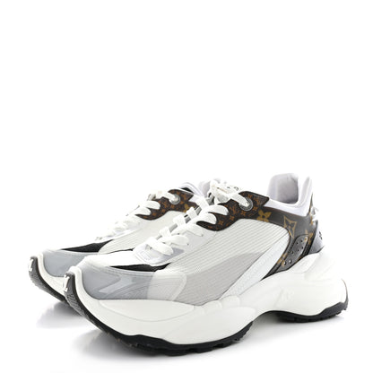 Louis Vuitton Monogram Calfskin Run 55 Sneakers 38.5 White 3 of 9