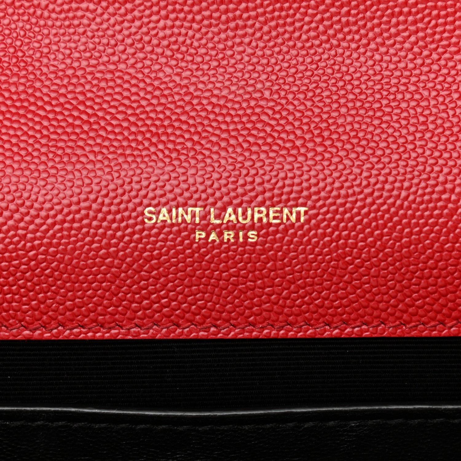 Saint Laurent Grain De Poudre Medium Monogram Kate Satchel Red 6 of 12