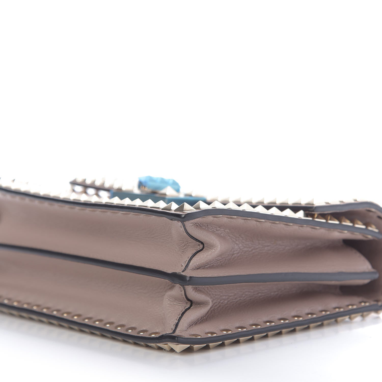 Valentino Garavani Vitello Small Rockstud No Limit Shoulder Bag Poudre 7 of 8