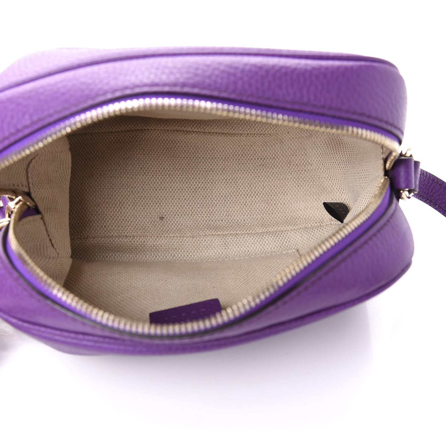 Gucci Pebbled Calfskin Small Soho Disco Bag Shine Purple 5 of 11