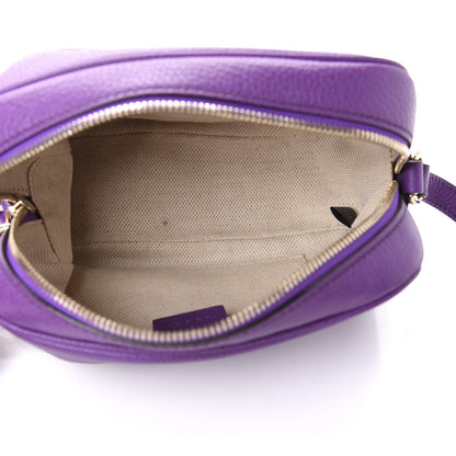 Gucci Pebbled Calfskin Small Soho Disco Bag Shine Purple 5 of 11