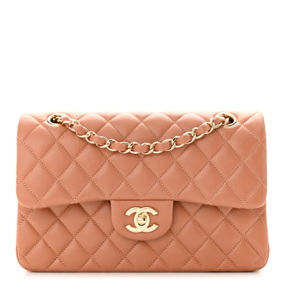 Chanel Lambskin Quilted Small Double Flap Brown 1 of 11