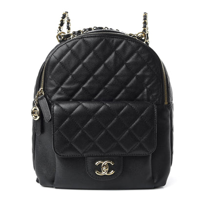 Chanel Caviar Quilted Medium Zip Around Backpack Black 1 of 9