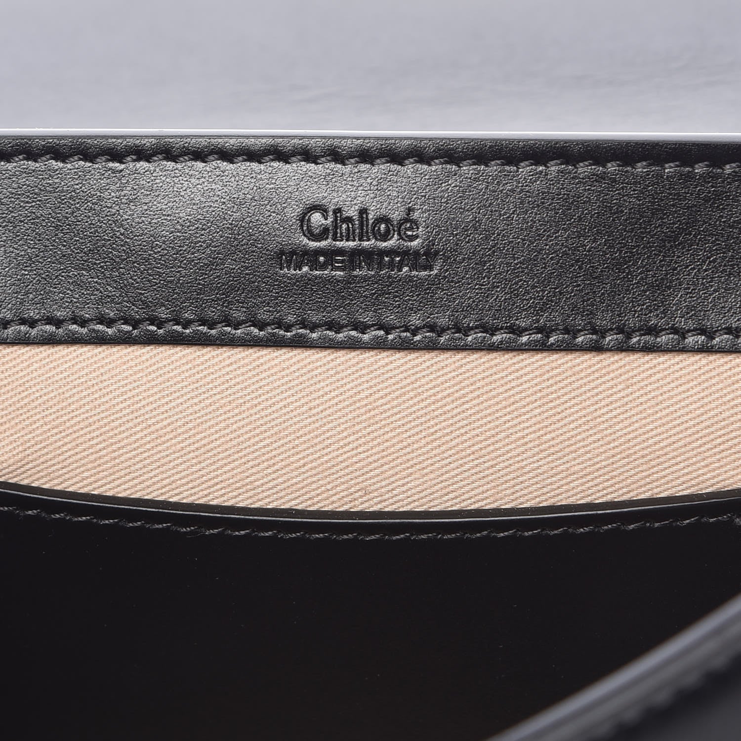 Chloe Calfskin Suede C Clutch With Chain Black 6 of 9