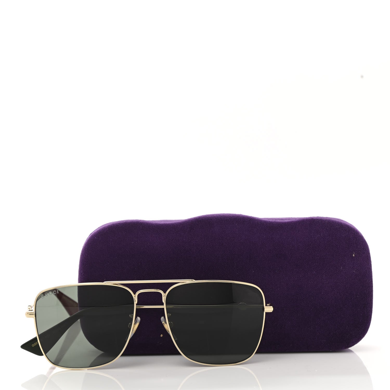 Gucci Squared Aviator Sunglasses GG0108S Black 9 of 9