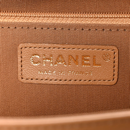 Chanel Lambskin Chevron Quilted Flap Camel 6 of 10