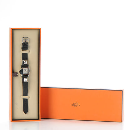 Hermes Stainless Steel Epsom 23mm Medor Quartz Watch Noir 10 of 10