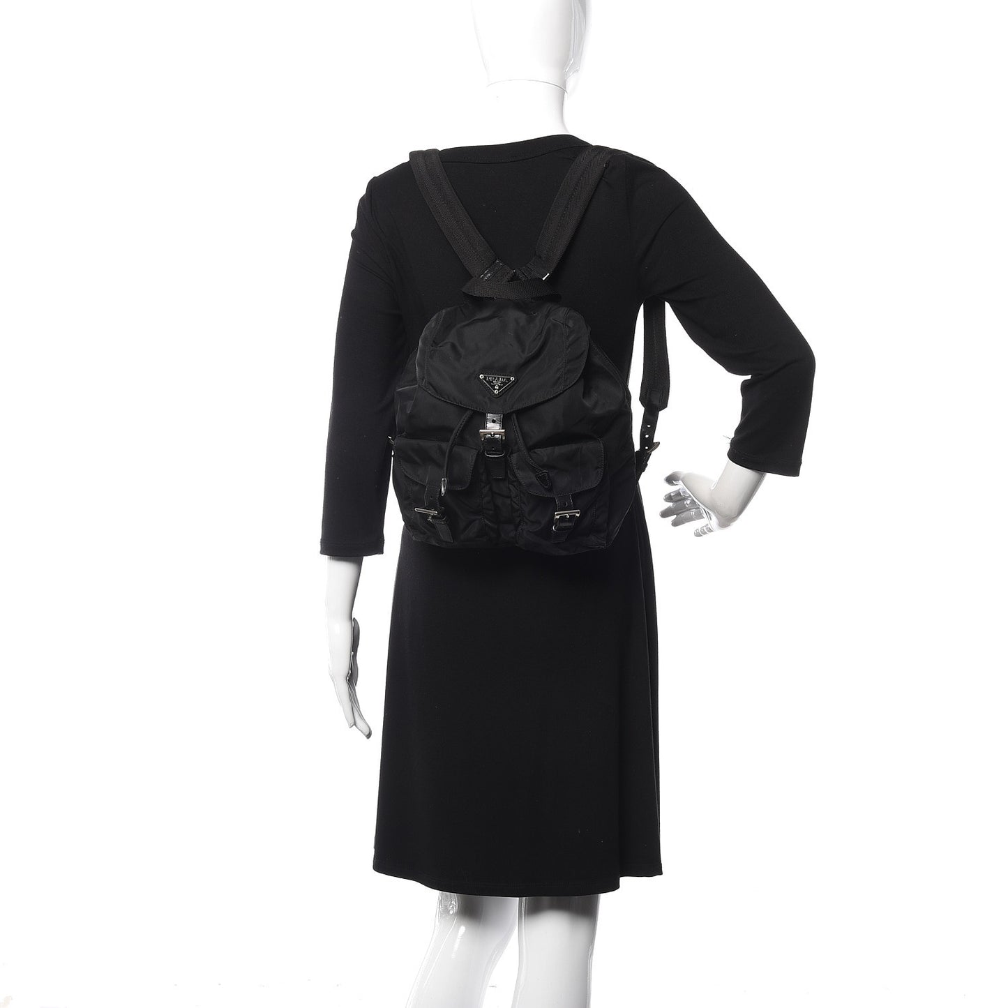 Tessuto Nylon Vela Small Backpack Black
