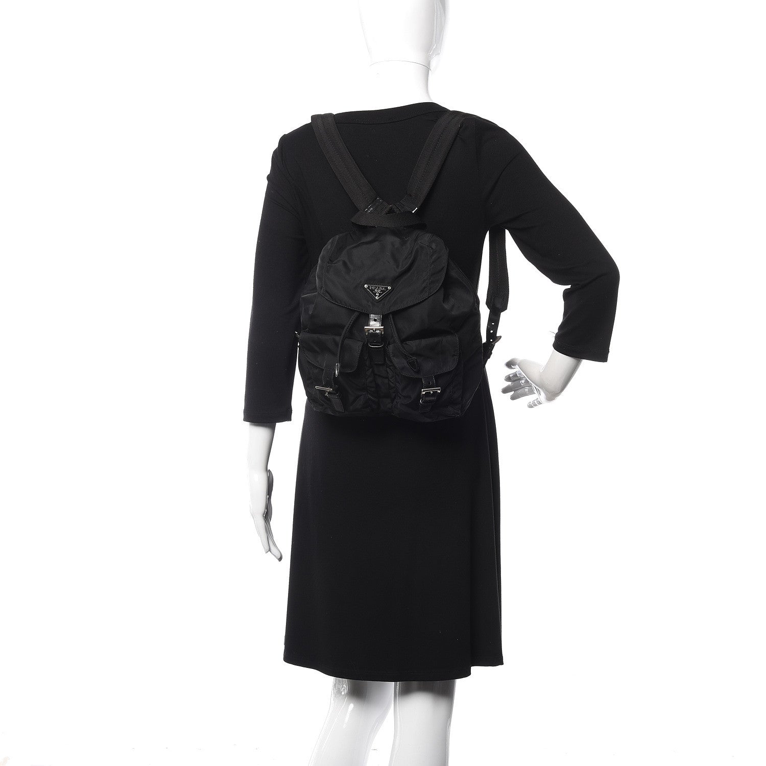 Prada Tessuto Nylon Vela Small Backpack Black 2 of 11