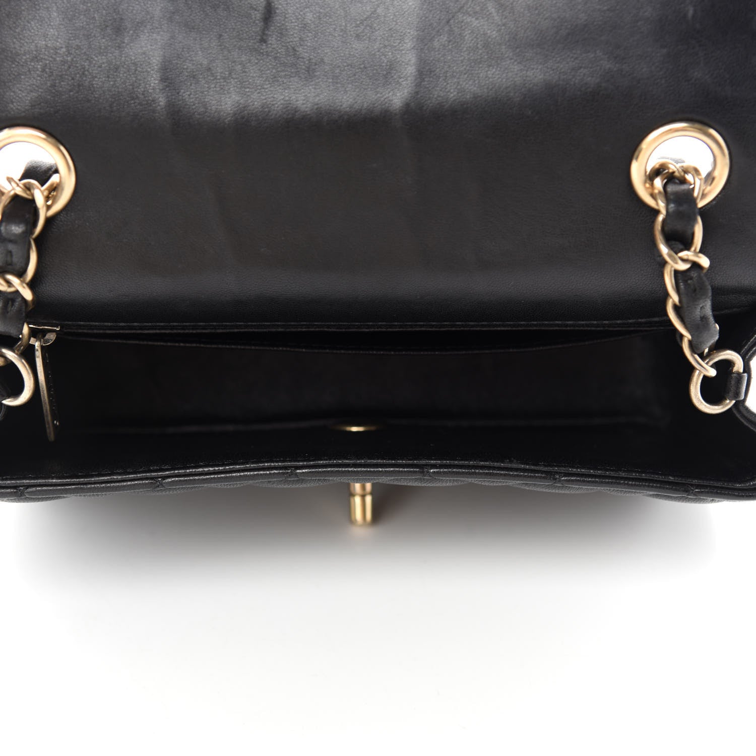 Chanel Lambskin Quilted Mini Rectangular Flap Black 5 of 10