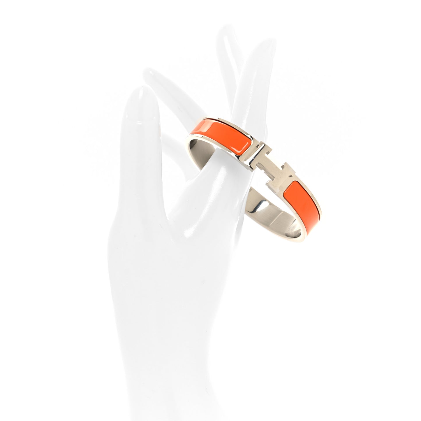 Enamel Narrow Clic Clac H Bracelet PM Orange