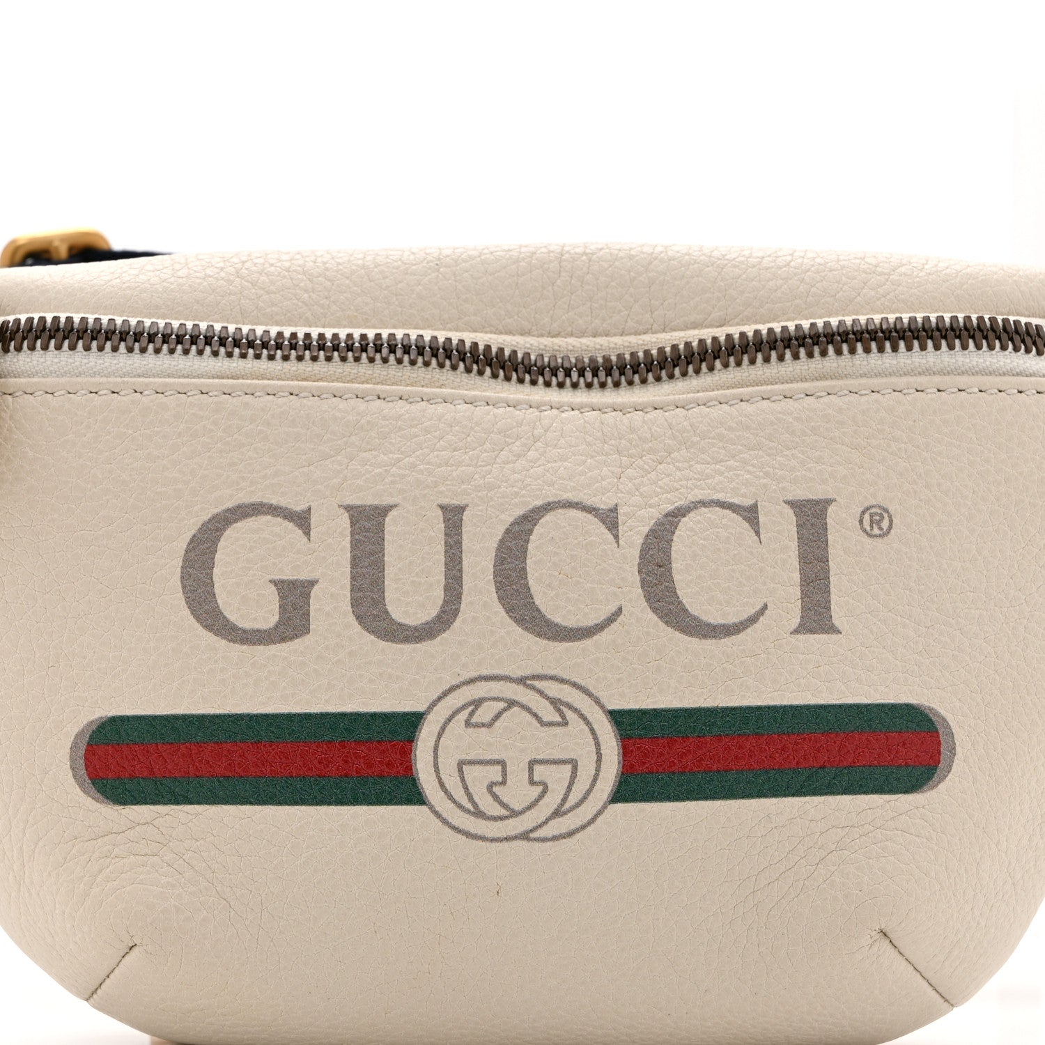 Gucci Grained Calfskin Small Logo Belt Bag White 9 of 11