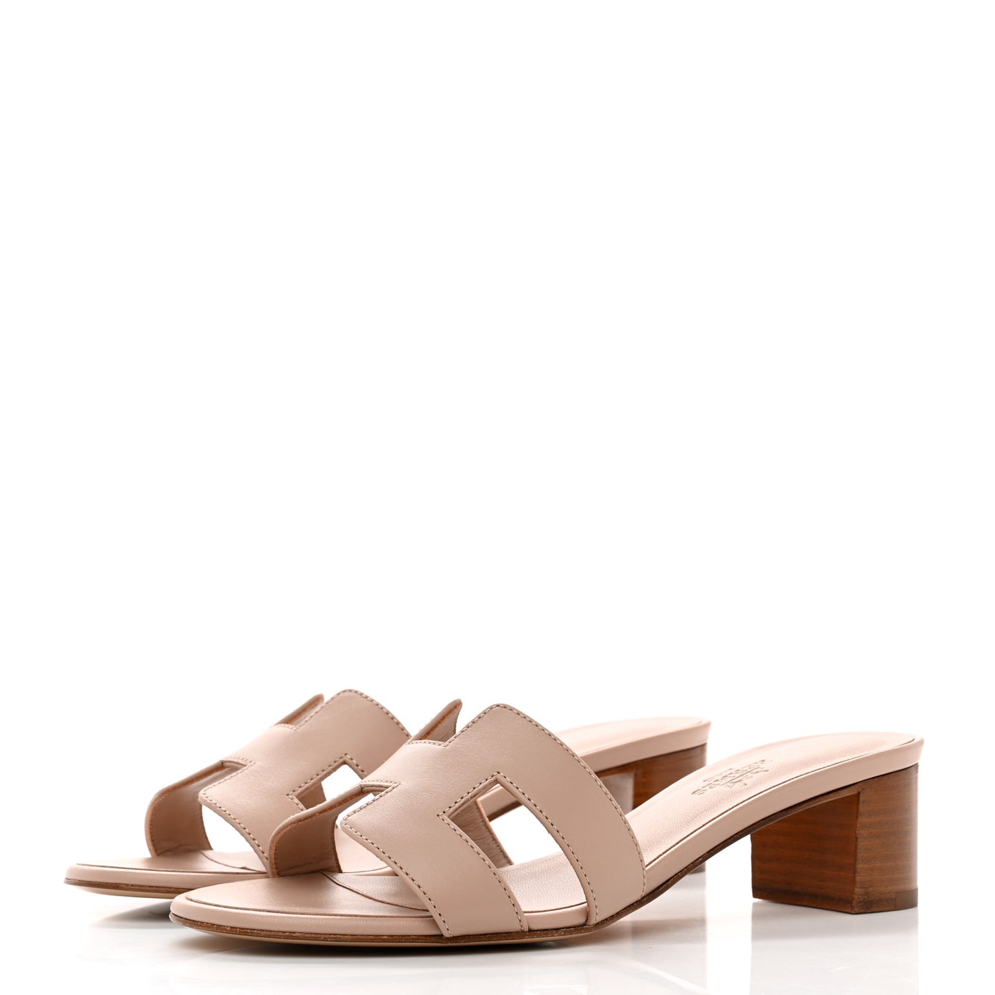 Calfskin Oasis Sandals 36.5 Nude