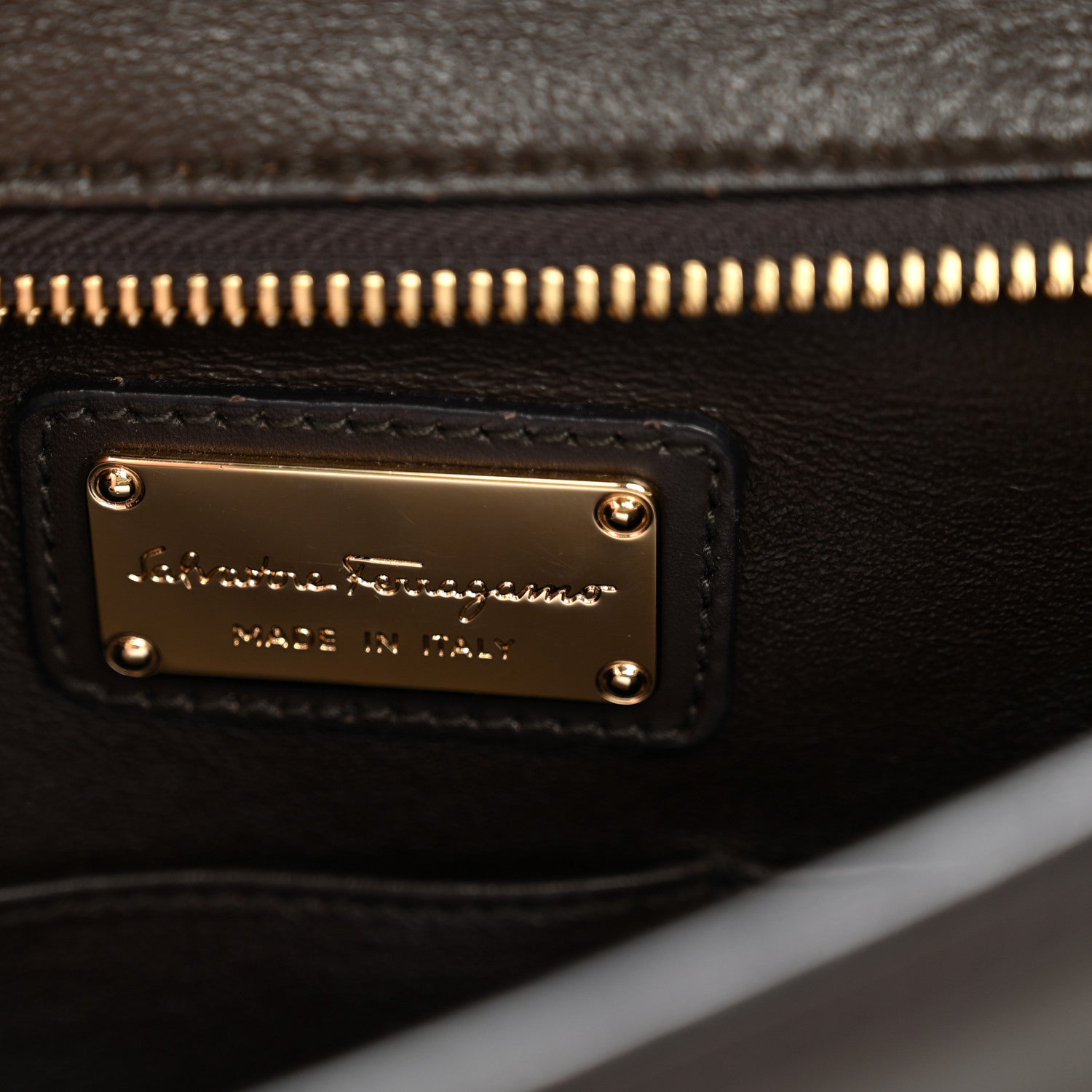 Salvatore Ferragamo Calfskin Medium Sofia Shoulder Bag Brown 6 of 12