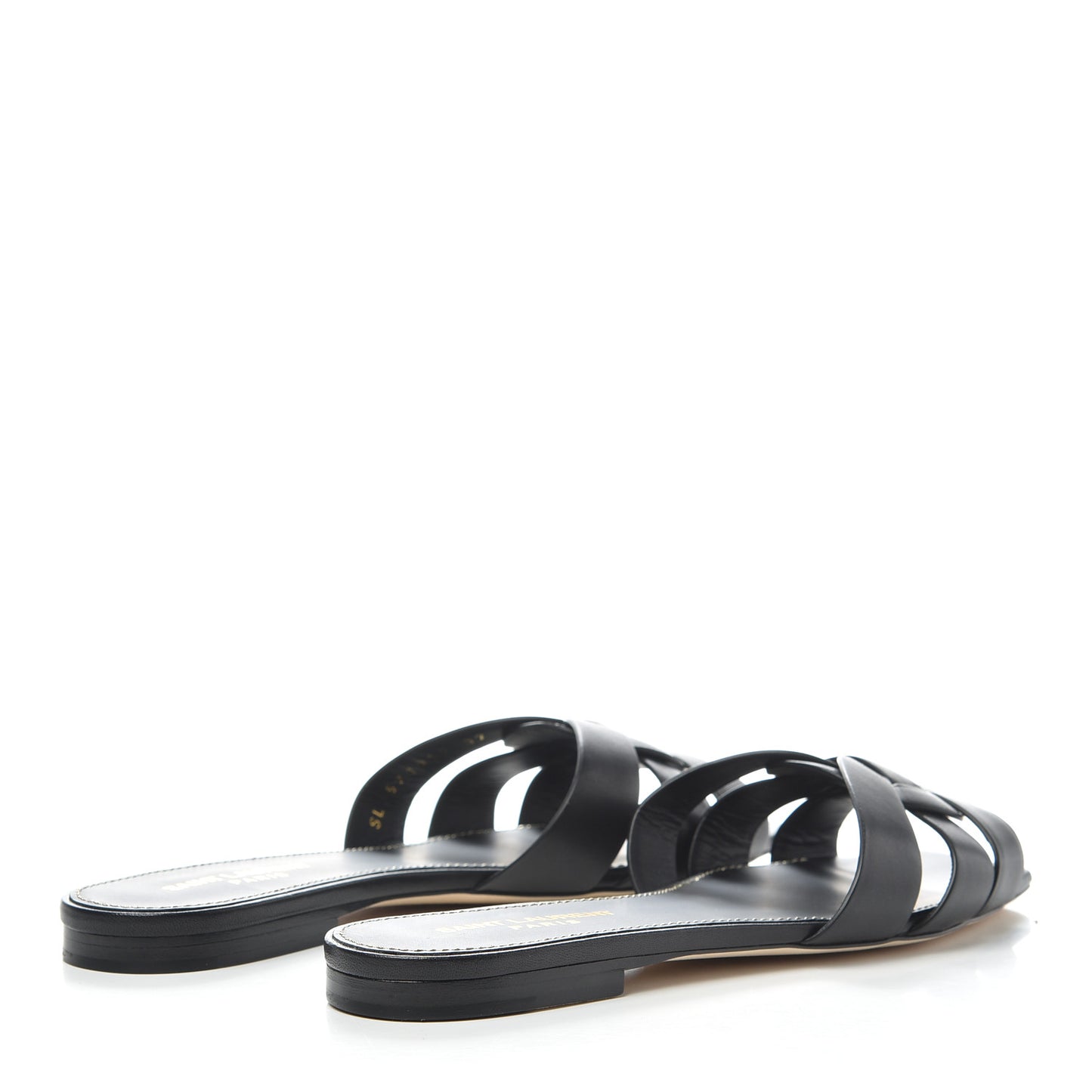 Calfskin Tribute 05 Slide Sandals 37 Black