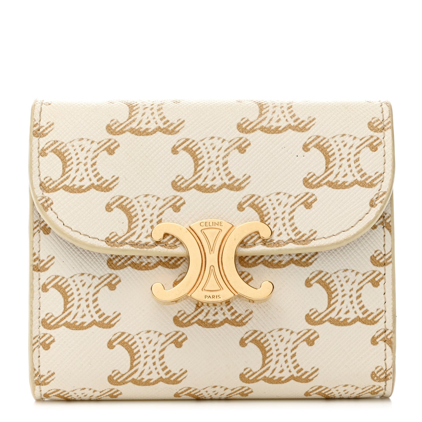 Triomphe Canvas Small Triomphe Wallet White