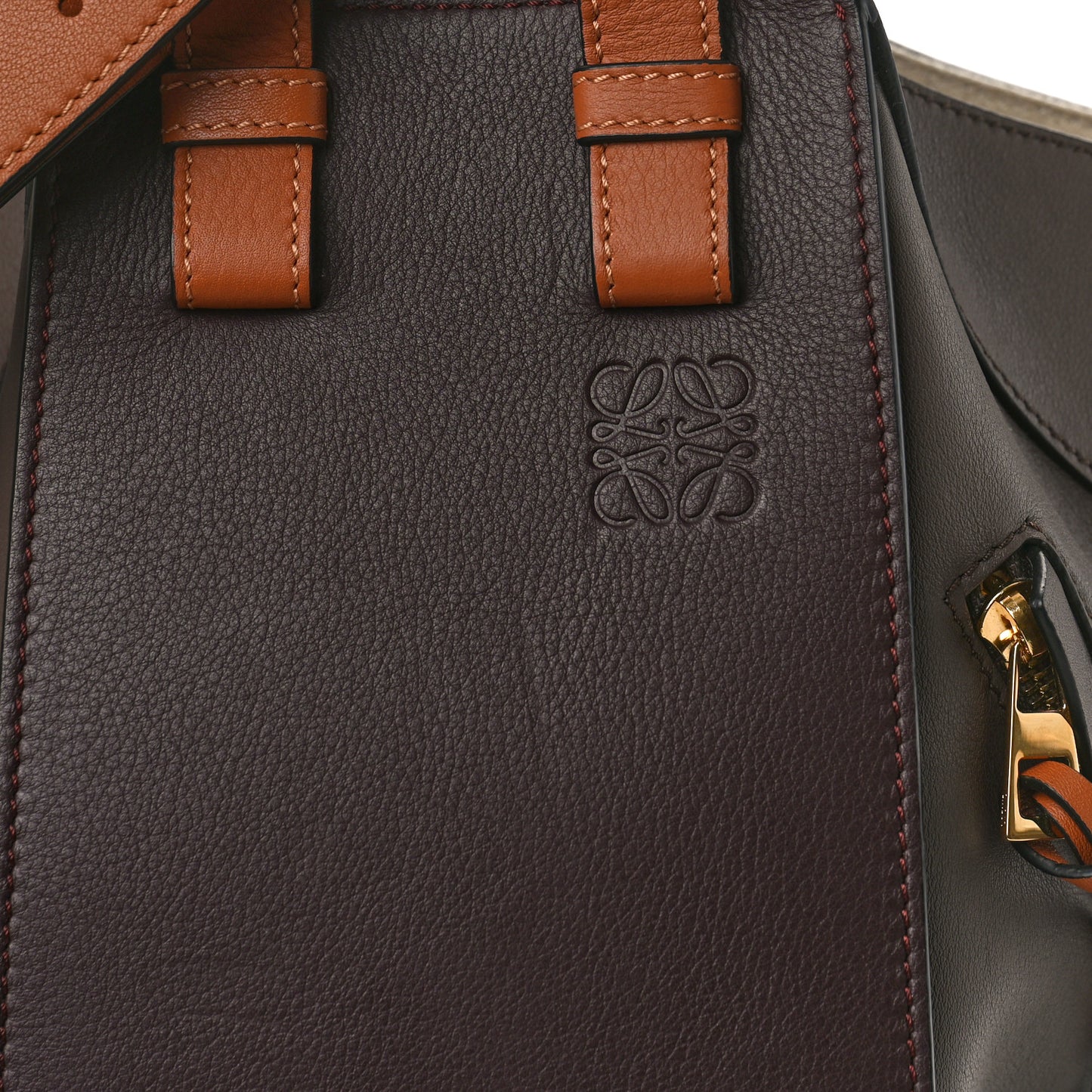 Calfskin Small Hammock Shoulder Bag Oxblood Tan