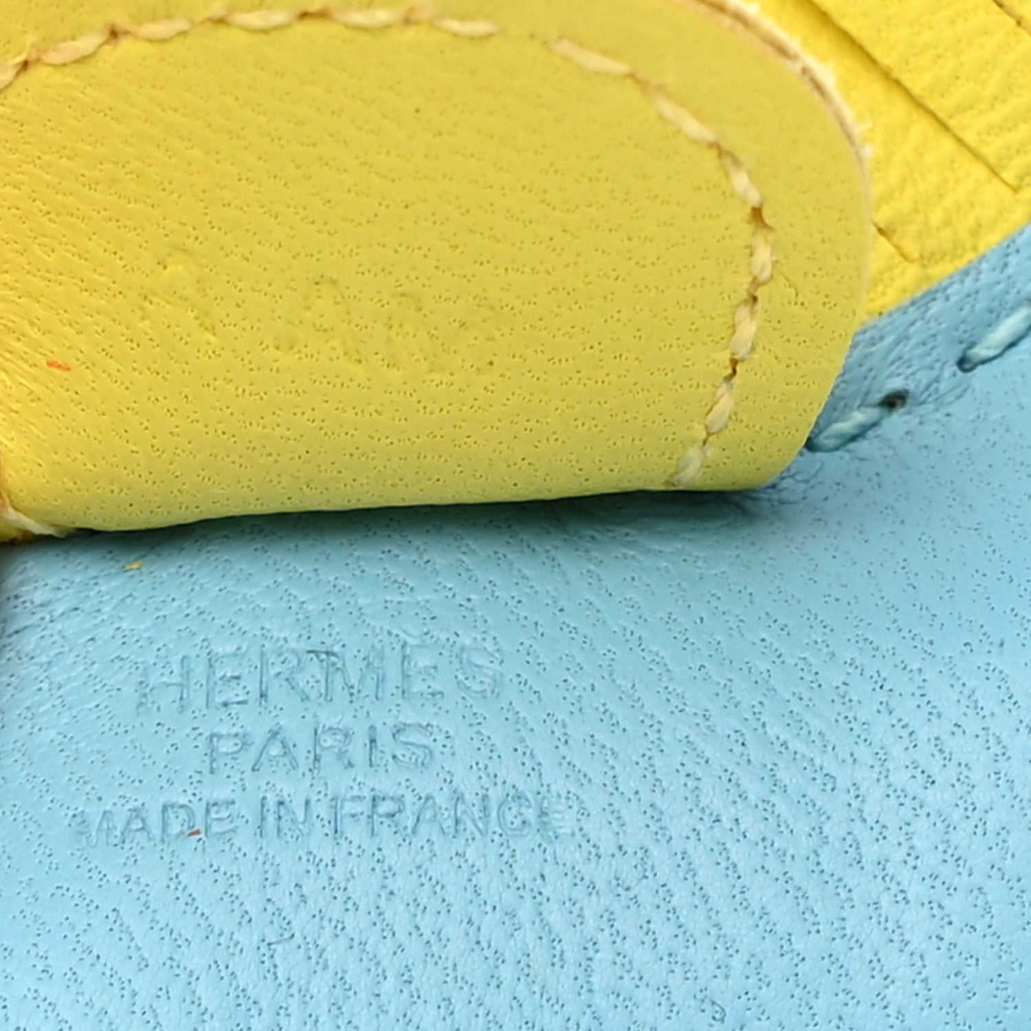 Hermes Milo Lambskin Grigri Rodeo Horse Bag Charm PM Bleu Celeste Lime Malachite 3 of 6