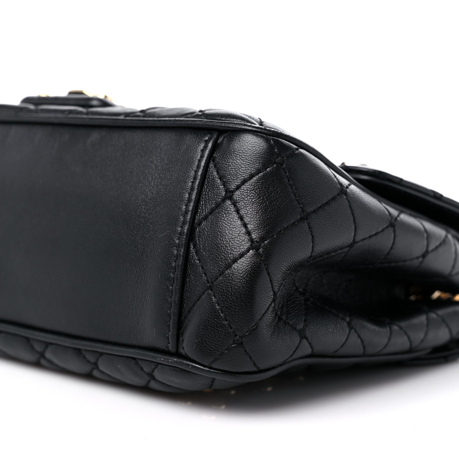 Dolce & Gabbana Lambskin Watersnake Embellished Lucia Shoulder Bag Black 9 of 11