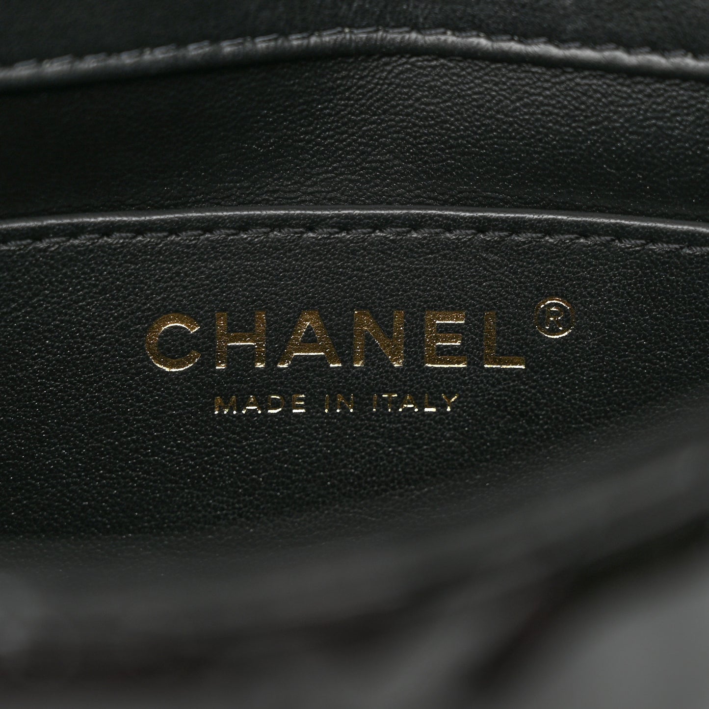 Patent Quilted Mini Square Flap Black