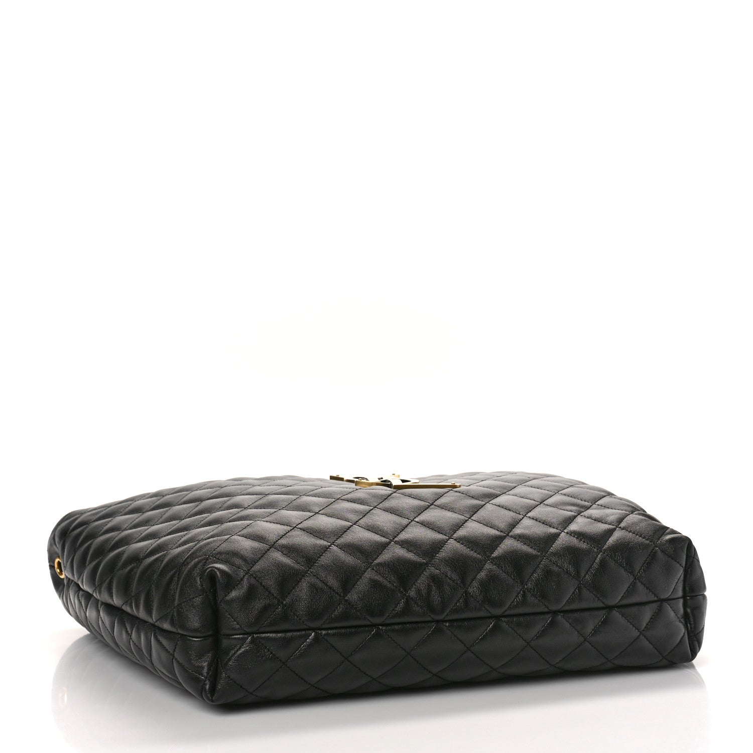 Saint Laurent Lambskin Quilted Maxi Icare Shopping Tote Black 5 of 9
