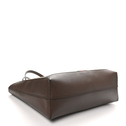 Gucci GG Supreme Monogram Web Ophidia Tote Brown 5 of 11