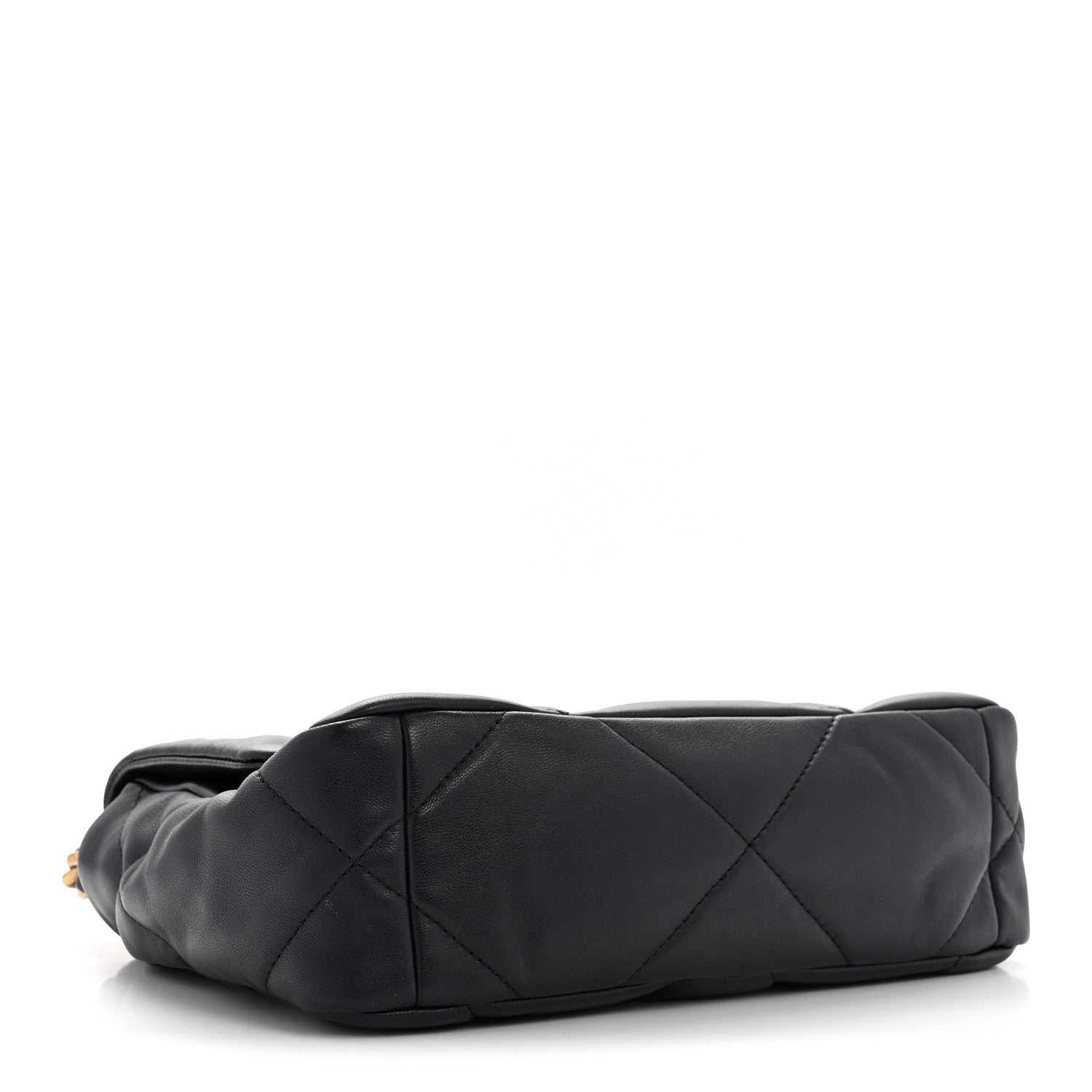 Chanel Goatskin Quilted Medium Chanel 19 Flap Navy Blue 4 of 15