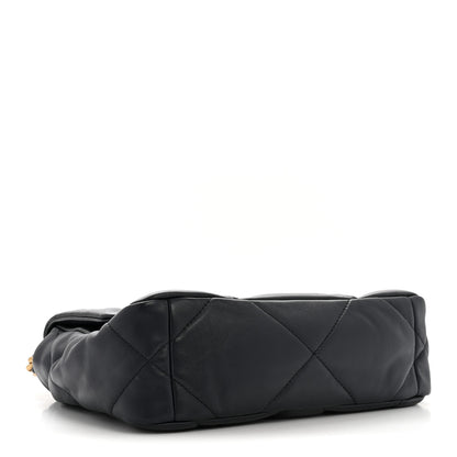Chanel Goatskin Quilted Medium Chanel 19 Flap Navy Blue 4 of 15