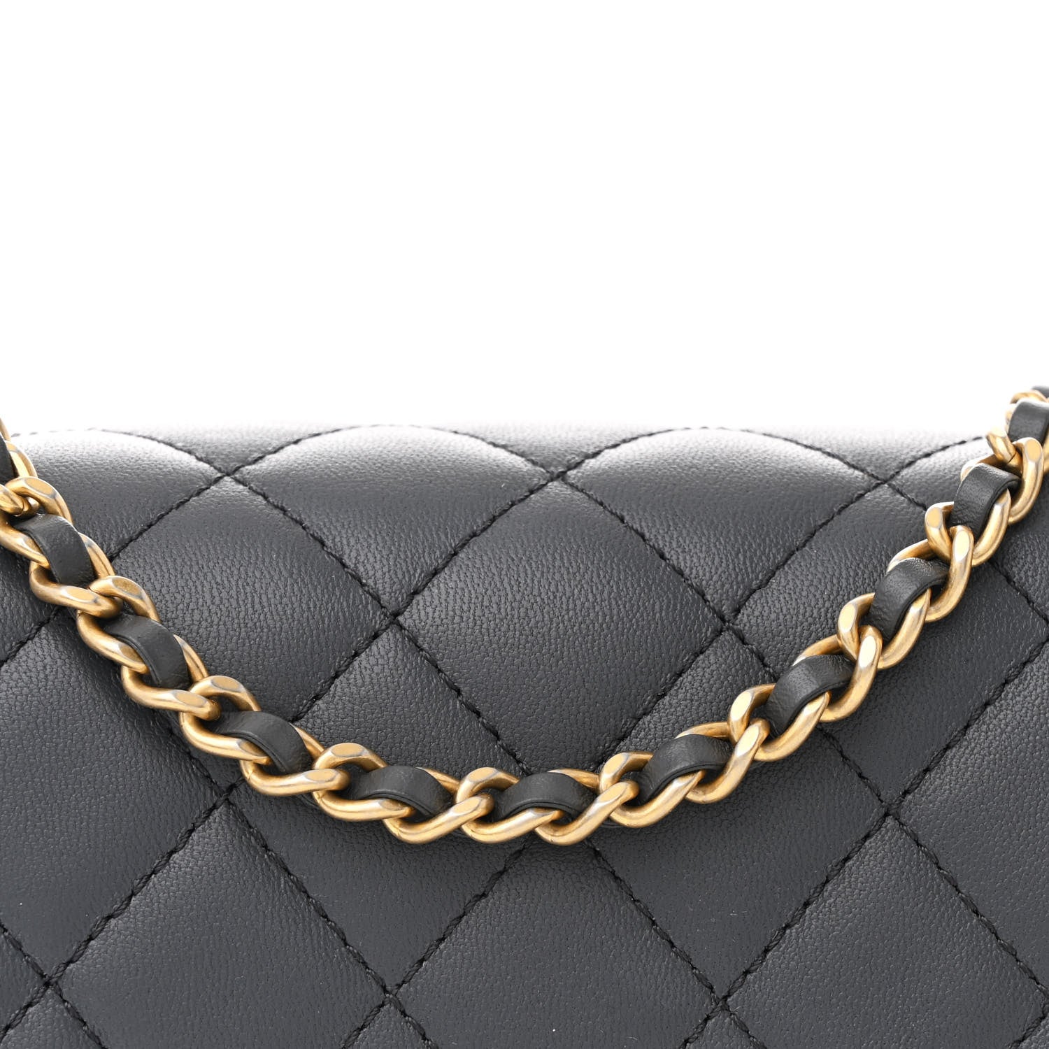 Chanel Lambskin Quilted Mini Pearl Crush Flap Dark Grey 1804041