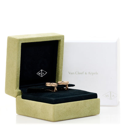 Van Cleef & Arpels 18K Rose Gold Vintage Alhambra Earrings 6 of 6