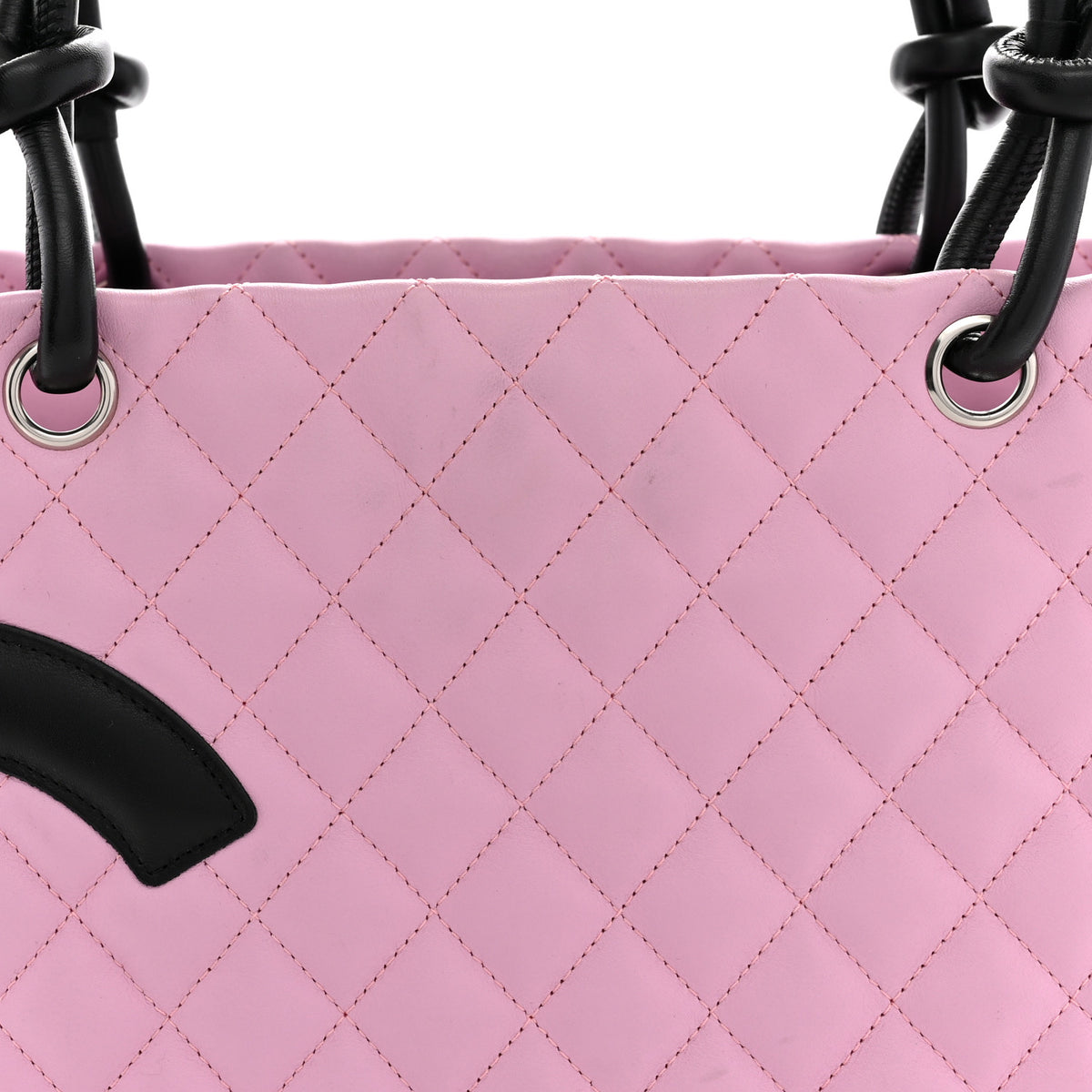 Chanel Calfskin Quilted Large Cambon Tote Pink Black 8 of 11
