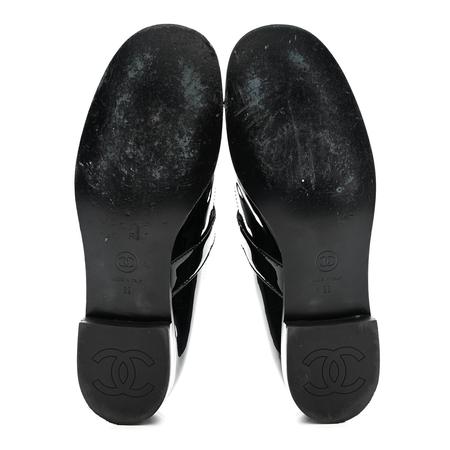 Patent Calfskin Mary Janes Flats 39 Black