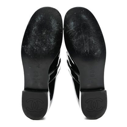 Chanel Patent Calfskin Mary Janes Flats 39 Black 6 of 9