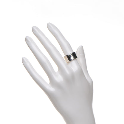 Hermes Sterling Silver Eclipse Ruban Ring GM 50 5.25 2 of 6