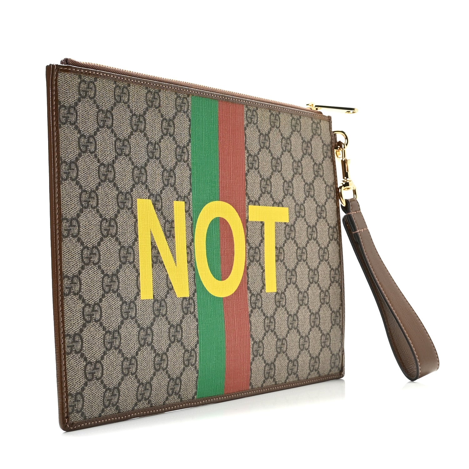 Gucci GG Supreme Monogram Fake/Not Interlocking G Documents Holder Beige Brown Sugar 3 of 7