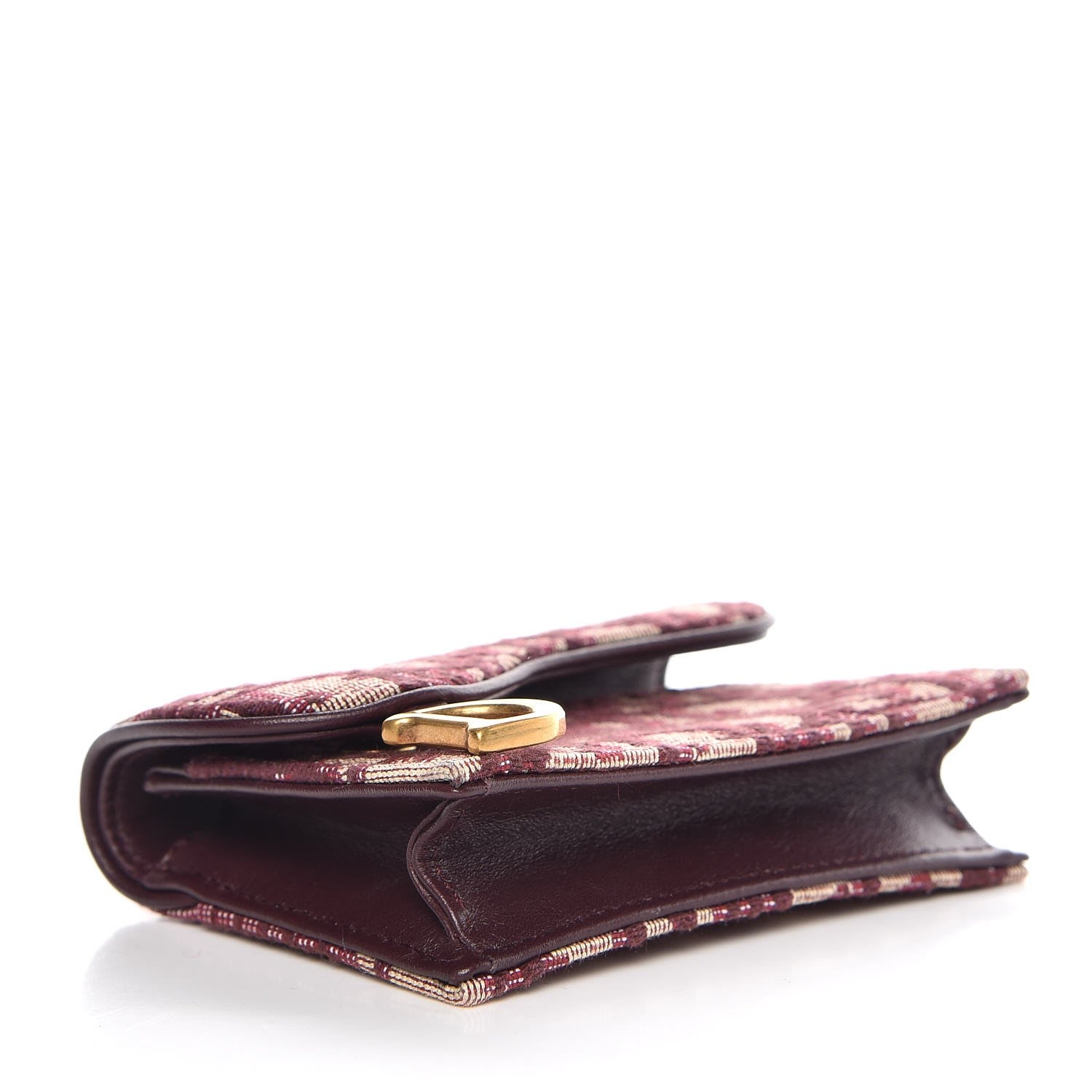 Christian Dior Oblique Saddle Card Holder Bordeaux 4 of 8