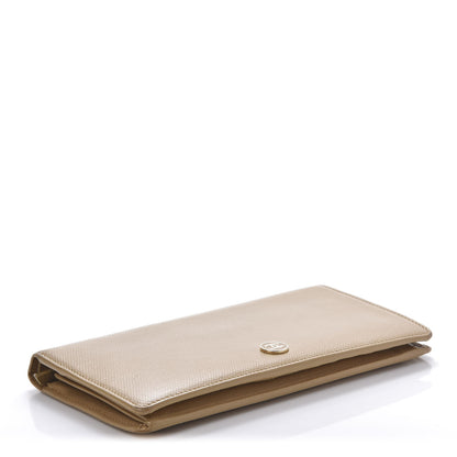 Chanel Grained Calfskin CC Button Yen Wallet Beige 4 of 11
