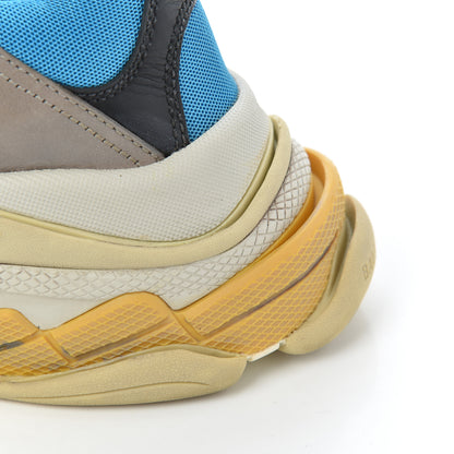 Balenciaga Mesh Nubuck Mens Triple S Sneakers 43 Bleu Gris Rouge 13 of 19