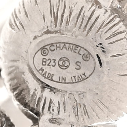 Chanel Crystal CC Long Drop Earrings Silver 4 of 6
