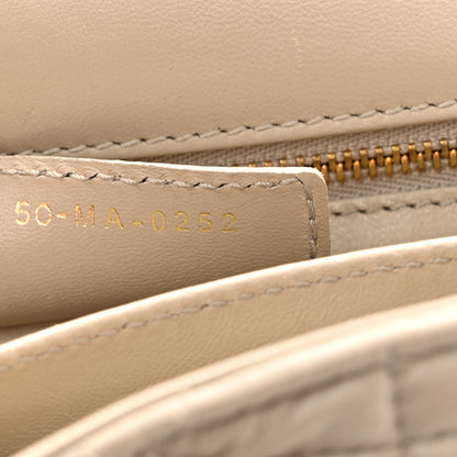 Christian Dior Calfskin Macrocannage Medium Caro Bag Sand 7 of 14
