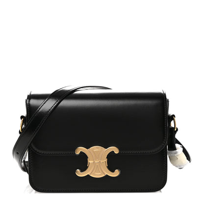 Celine Shiny Calfskin Teen Triomphe Black 1 of 10