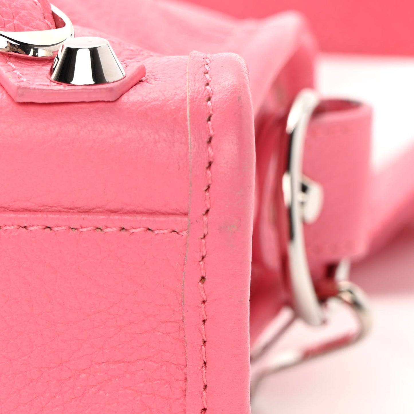 Veau Gravier Classic Silver Hardware Mini City Rose Dragee