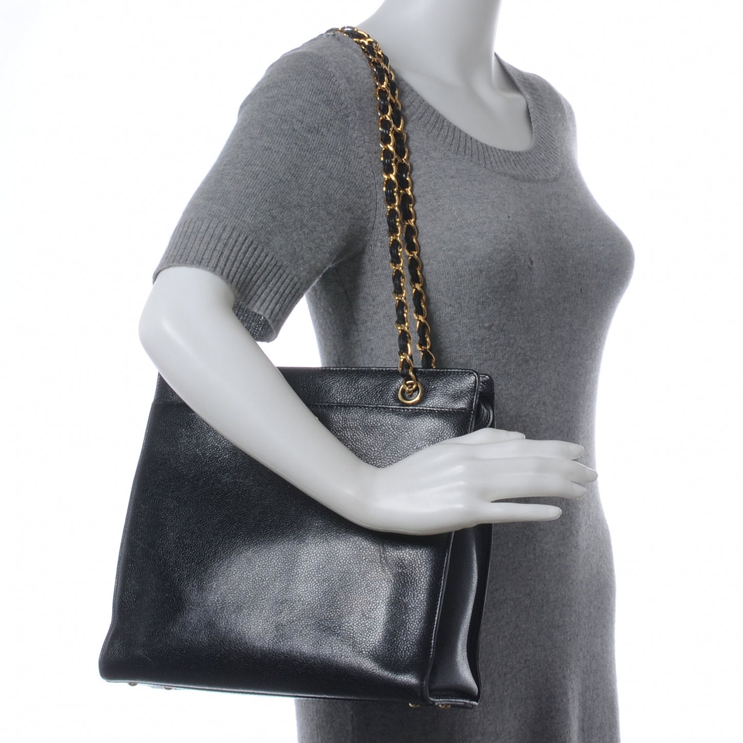 Caviar Shopper Tote Black