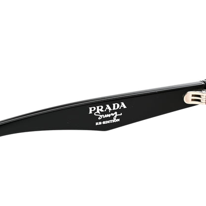 Prada Acetate Oval Sunglasses SPR A20 Black 5 of 9