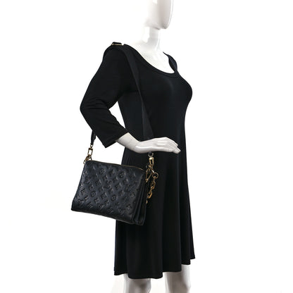 Louis Vuitton Lambskin Embossed Monogram Coussin PM Black 2 of 11