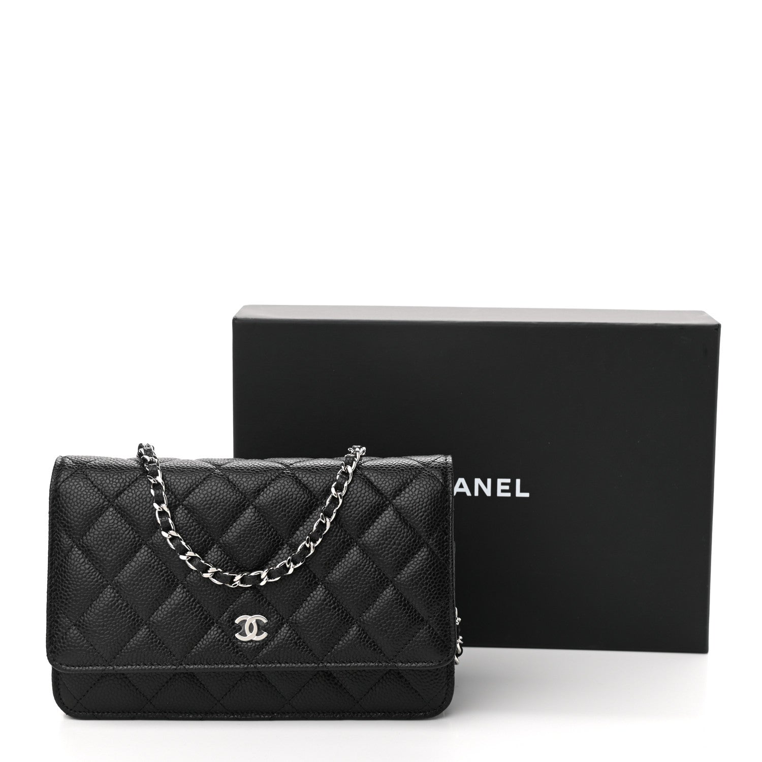 Chanel Caviar Quilted Wallet On Chain WOC Black 12 of 12