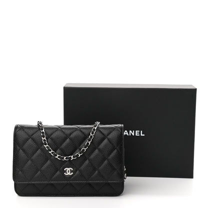 Chanel Caviar Quilted Wallet On Chain WOC Black 12 of 12