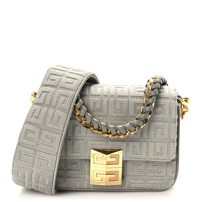 Givenchy Canvas Embroidered Small 4G Woven Chain Crossbody Stone Gray 1 of 7