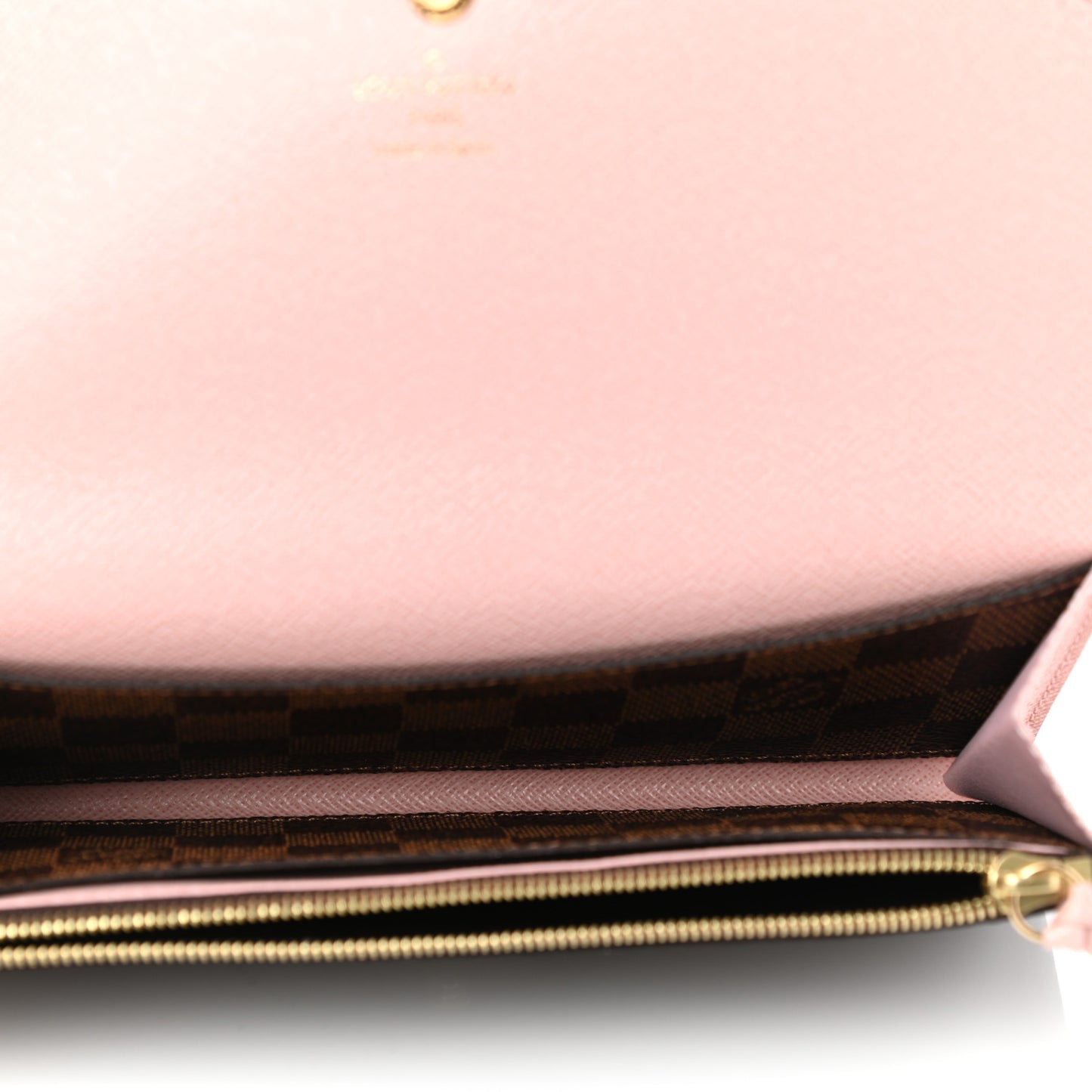 Damier Ebene Emilie Wallet Rose Ballerine