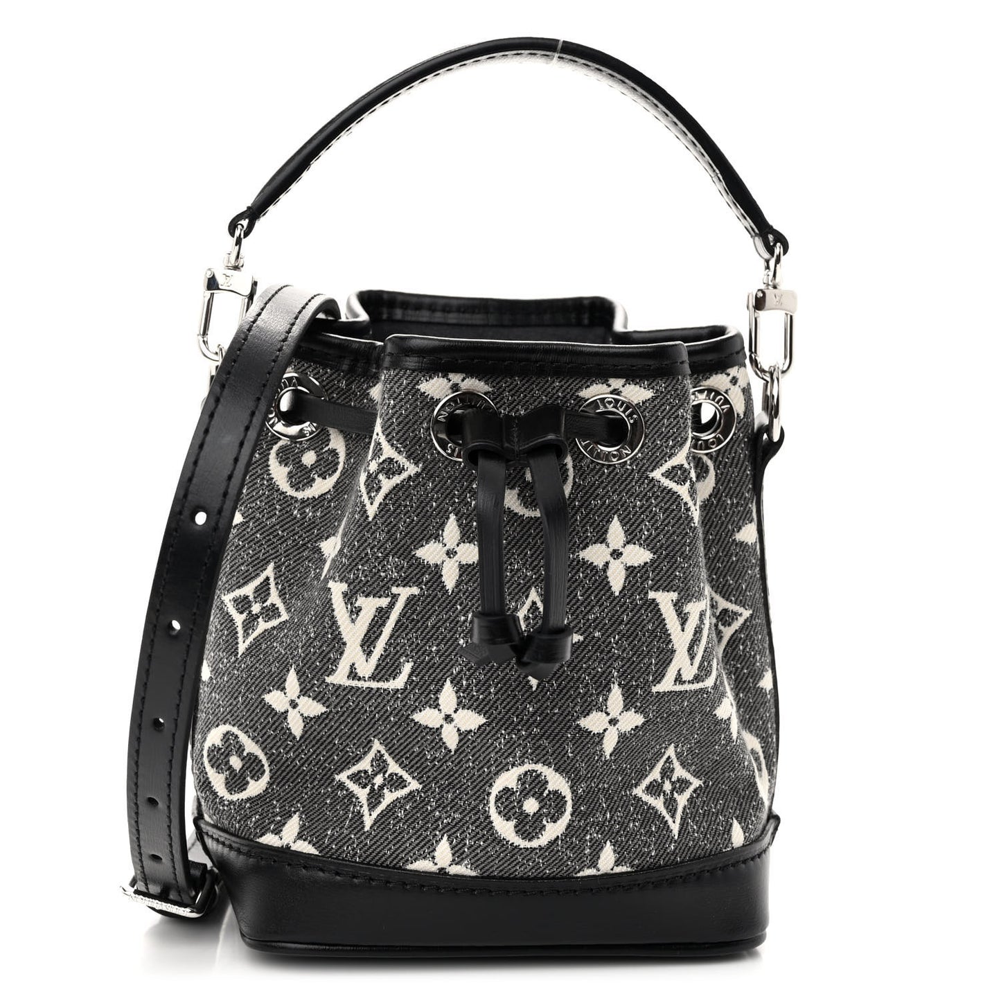 Monogram Jacquard Denim Nano Noe Bleu